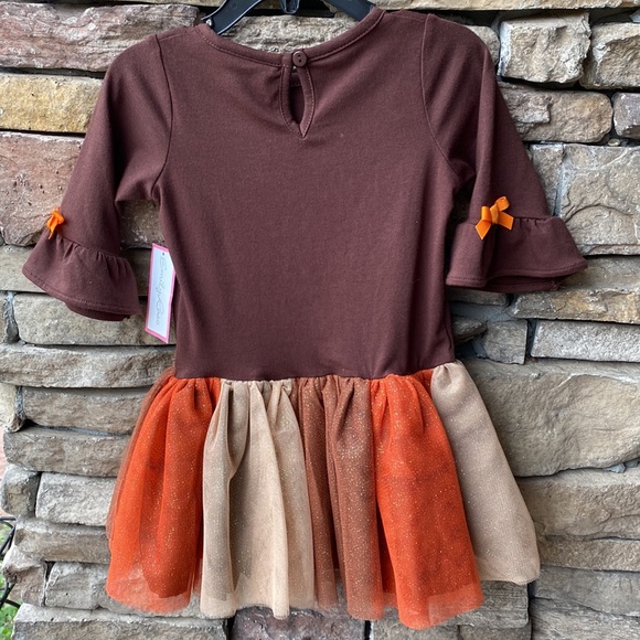 NWT Emily Rose 2 Piece Girls Thanksgiving Outfit Top-Dress and Pants - Picture 9 of 12